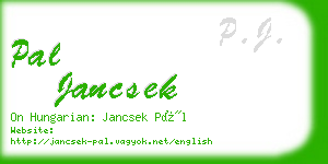 pal jancsek business card